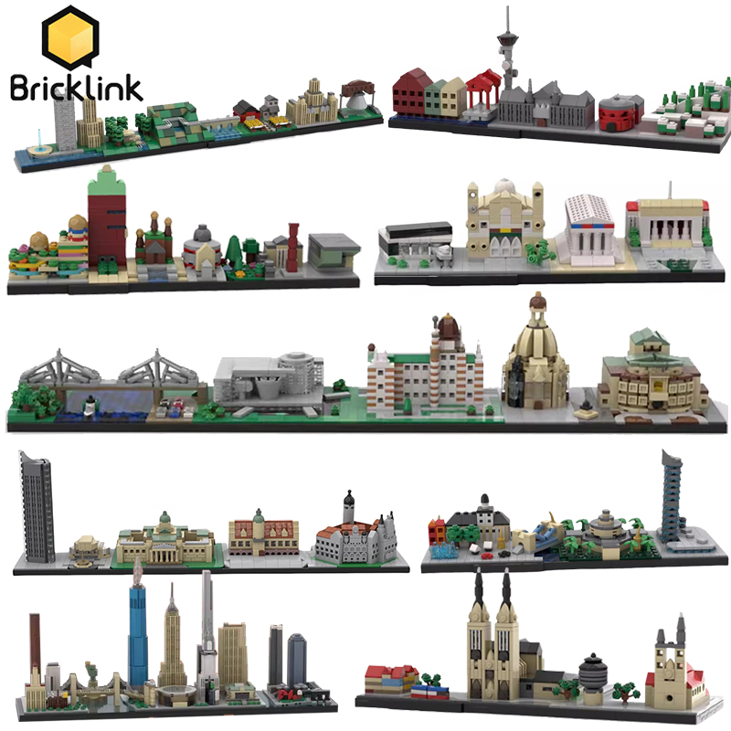 Lego Set Creator - Bricklink MOC architektura panorama miasta ustawia