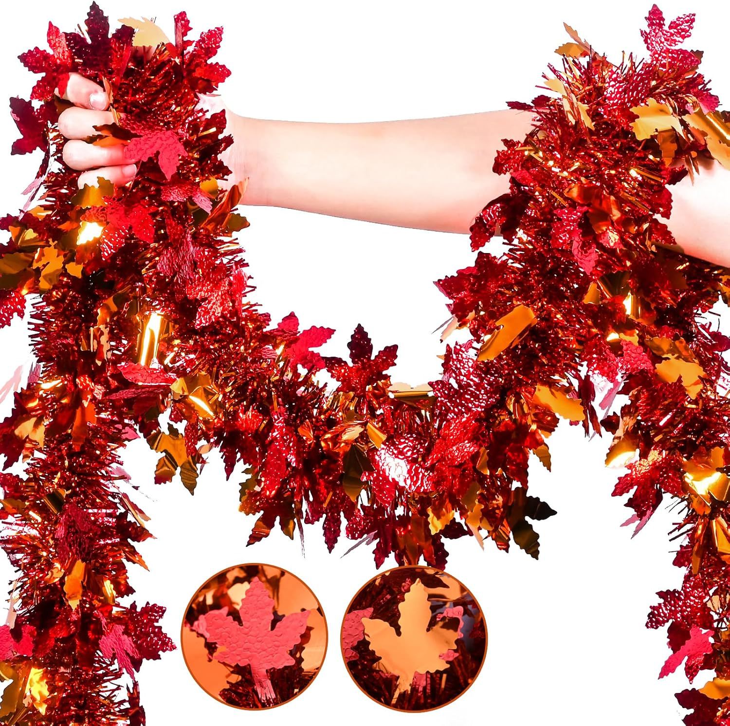 Tinsel Garland Decoration - Girlanda z lamety na Święto Dziękczynienia,
