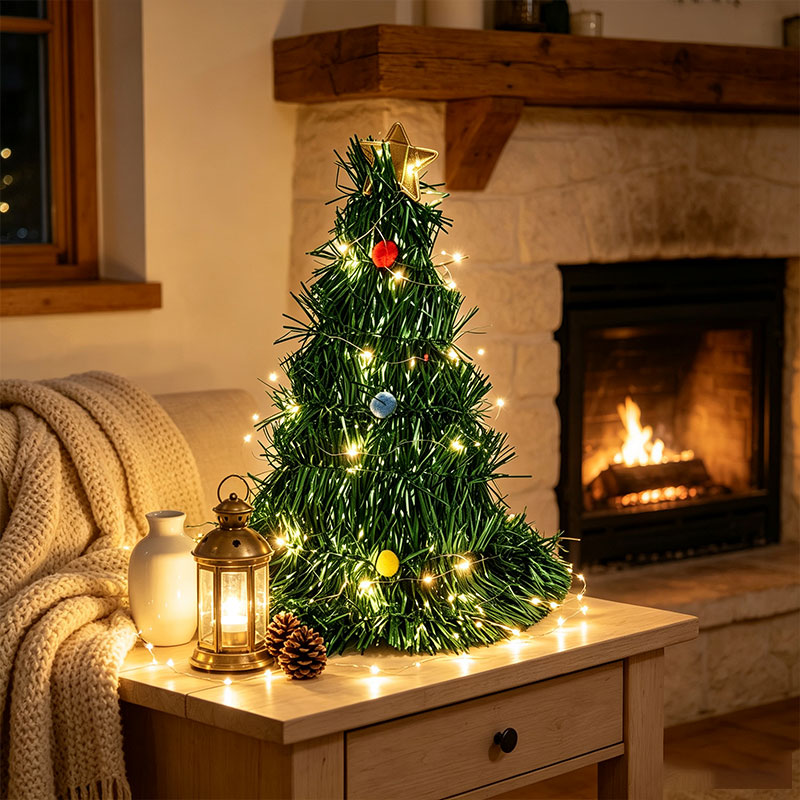 Star Tree Topper - Składana zielona mini choinka z cienkiej