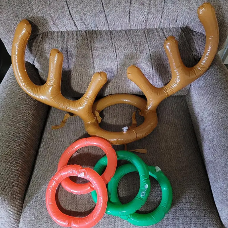 Reindeer Antlers Headband - 1/3/5 zestaw gra świąteczna nadmuchiwany kapelusz