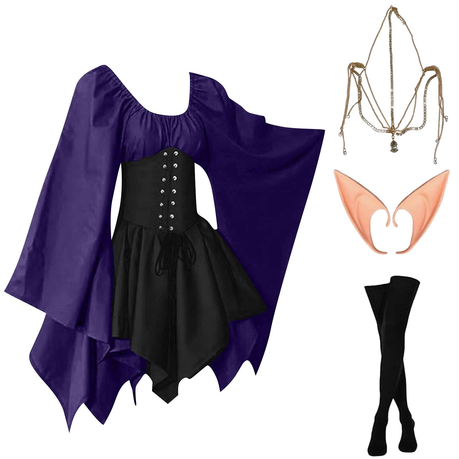 Kostium na Halloween Cosplay P – Elf Costume Christmas recenzja i cena