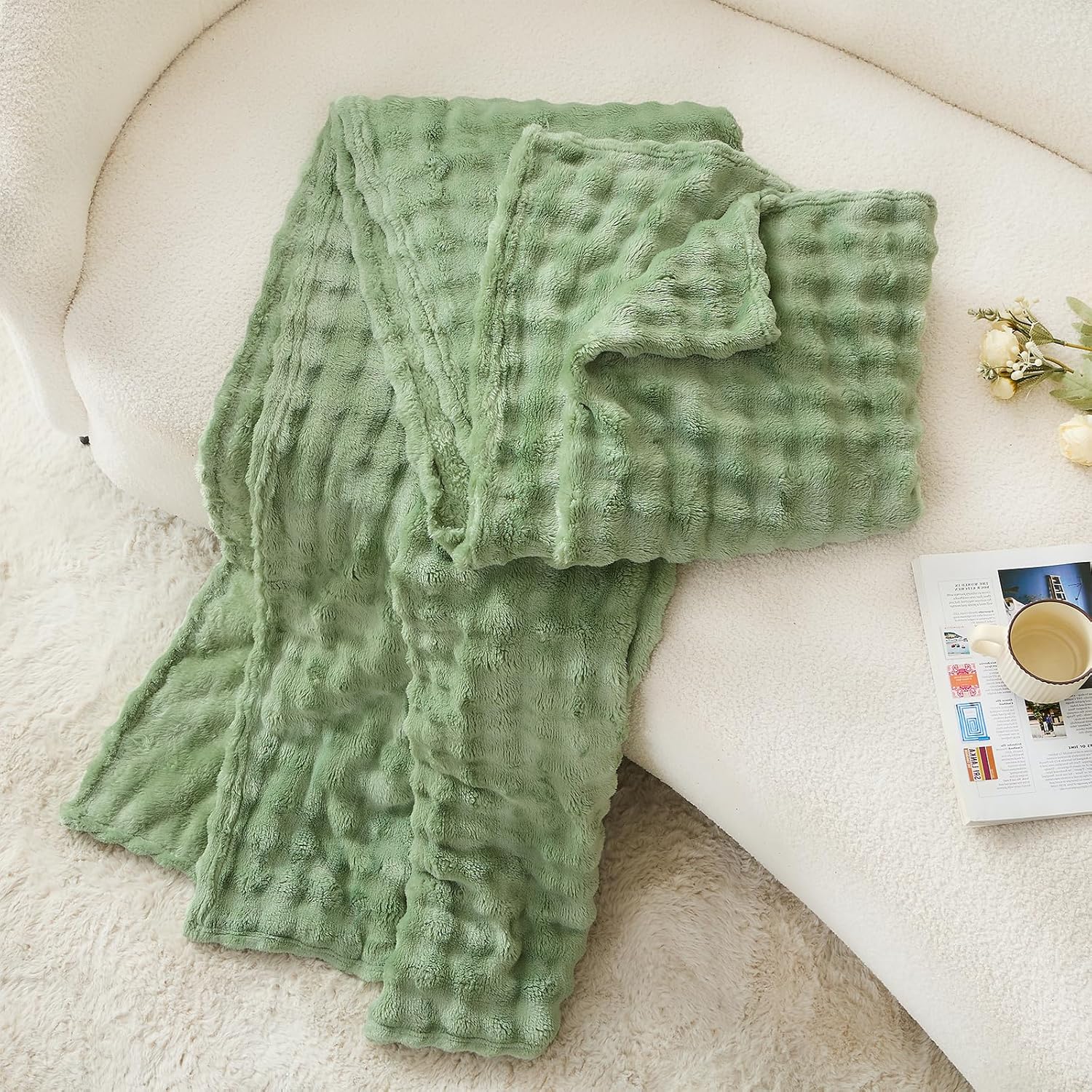 Koc z polaru w kolorze szałwio – Christmas Throw Blanket recenzja i cena