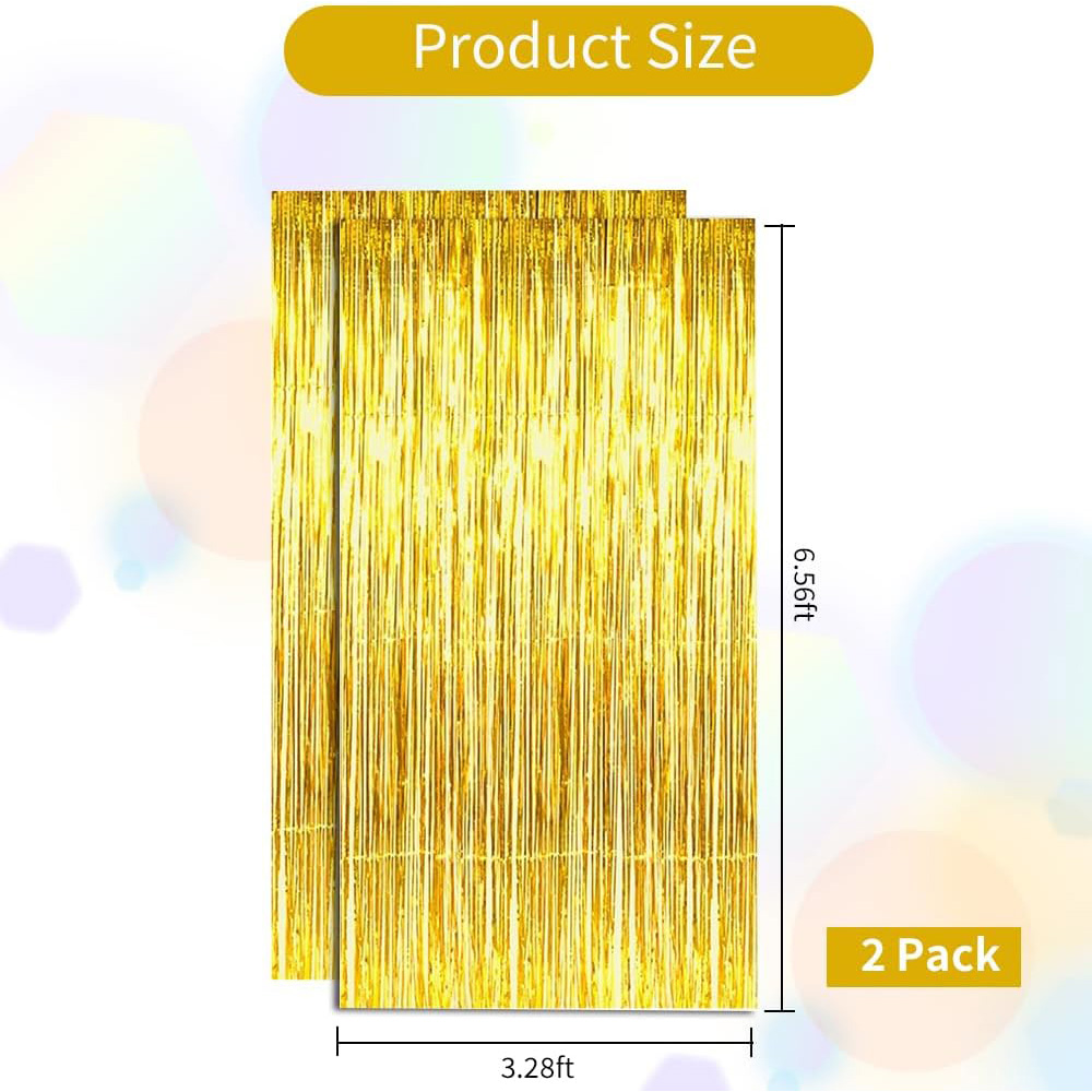 2 szt. Złote metaliczne frędzl – Tinsel Garland Decoration recenzja i cena