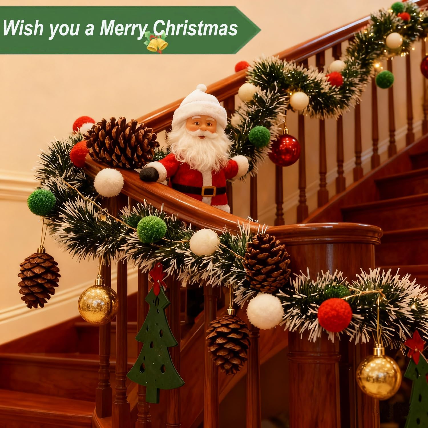 Zielono-biała świąteczna girla – Tinsel Garland Decoration recenzja i cena