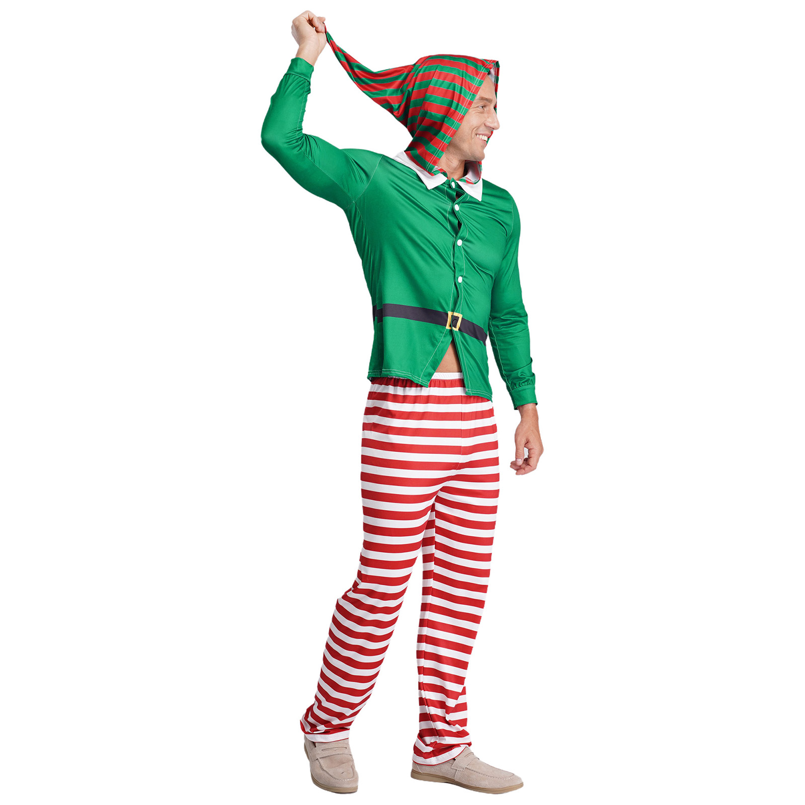 Męski świąteczny strój elfa na – Elf Costume Christmas recenzja i cena
