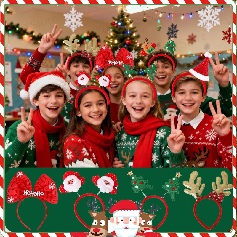 12-120 szt. Świąteczne Opaski  – Reindeer Antlers Headband recenzja i cena