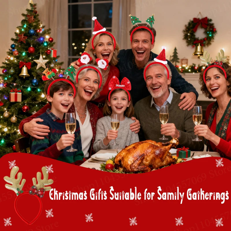12-120 szt. Świąteczne Opaski  – Reindeer Antlers Headband recenzja i cena