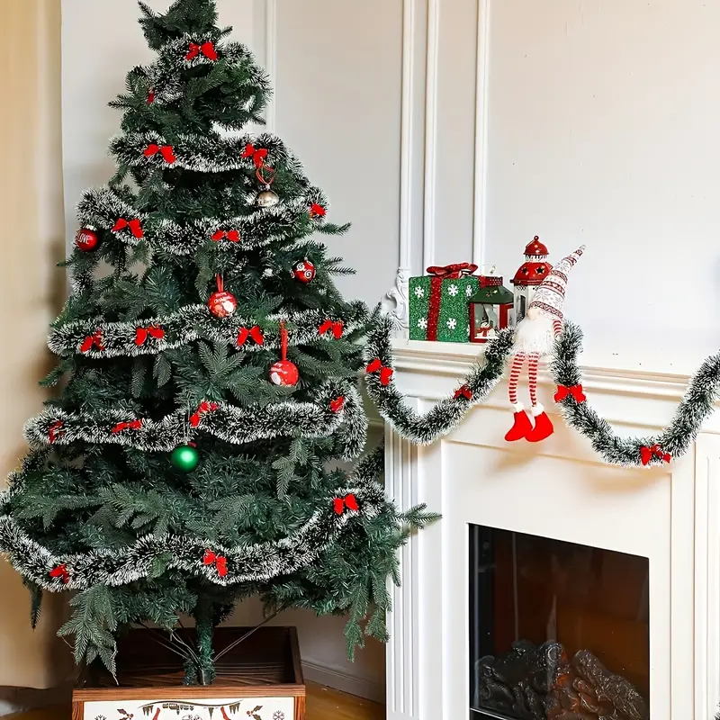 Świąteczna kokardka wstążki św – Tinsel Garland Decoration recenzja i cena