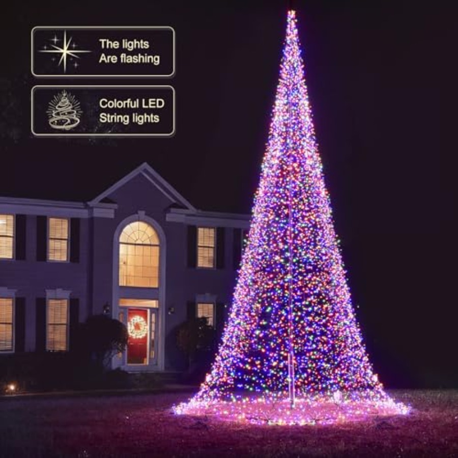 Zewnętrzny maszt flagowy z cho – Christmas Lights Outdoor recenzja i cena