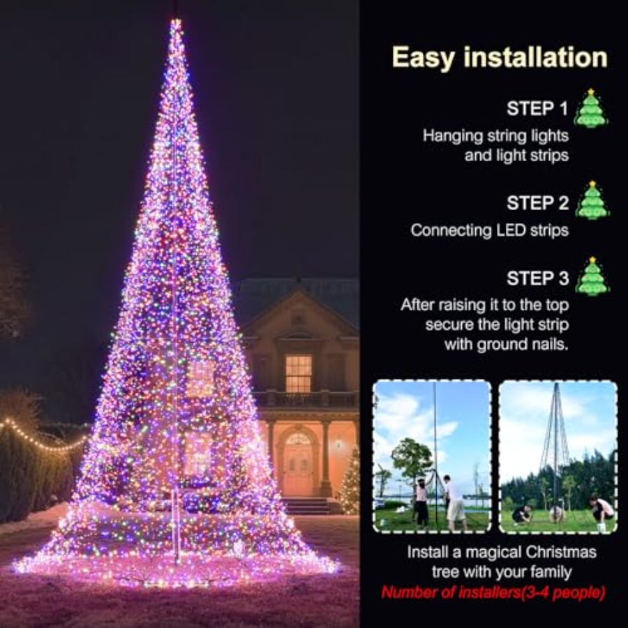 Zewnętrzny maszt flagowy z cho – Christmas Lights Outdoor recenzja i cena
