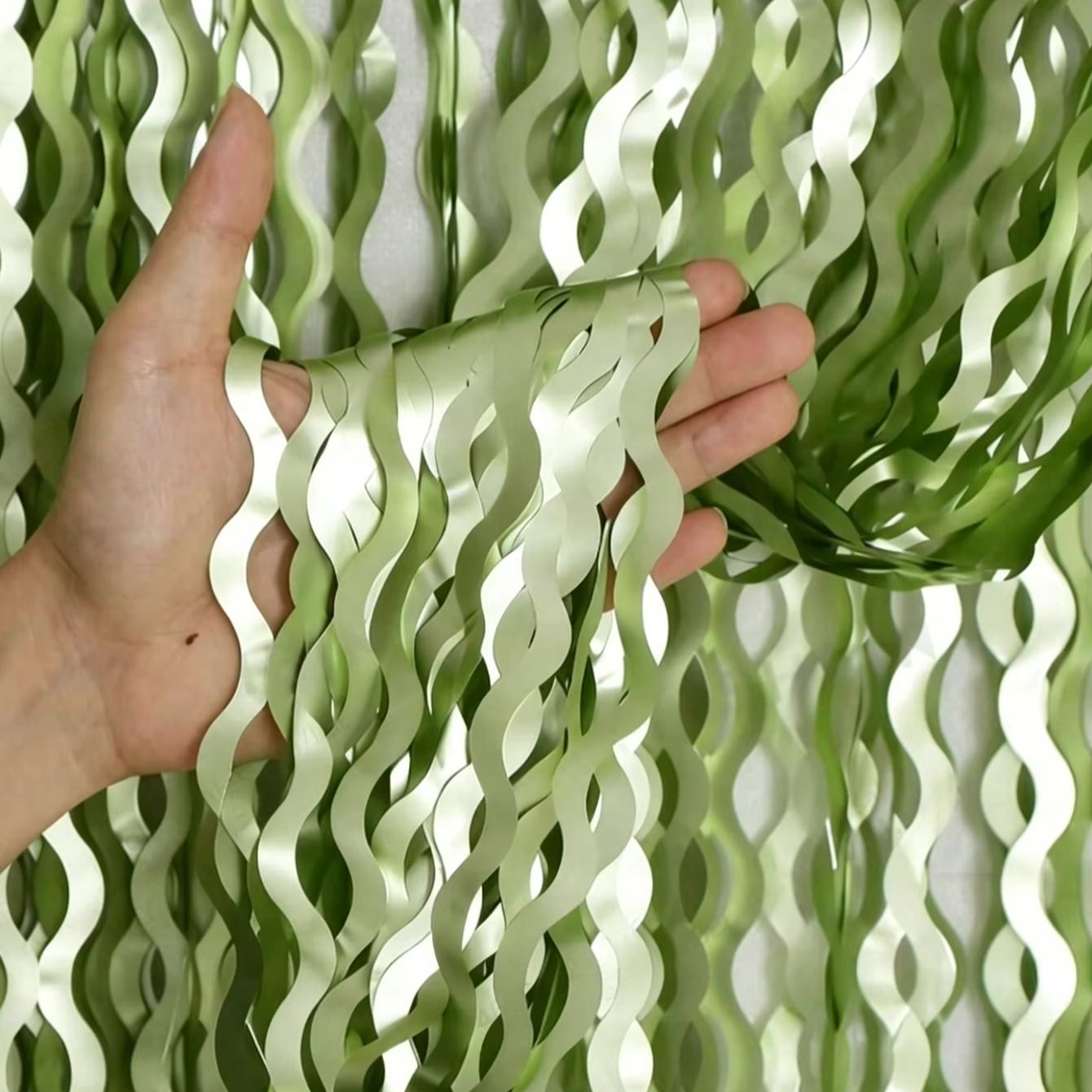 2 SZT. Zasłona z falistymi frę – Tinsel Garland Decoration recenzja i cena