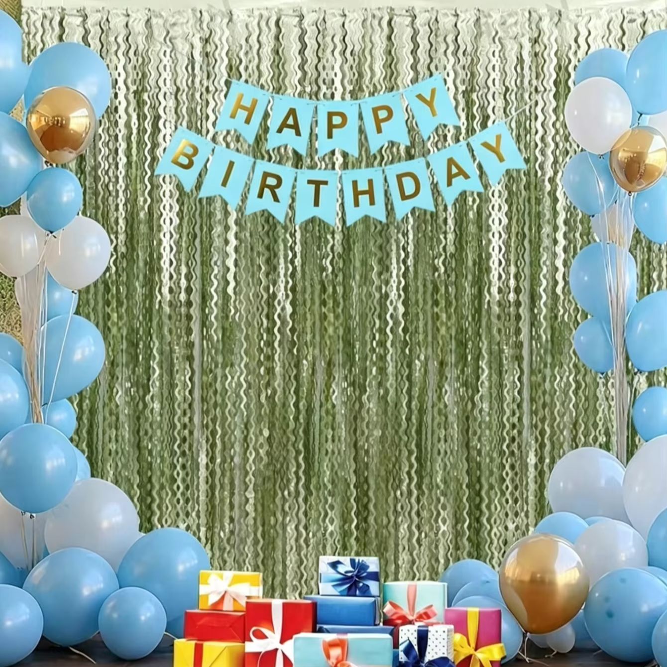 2 SZT. Zasłona z falistymi frę – Tinsel Garland Decoration recenzja i cena