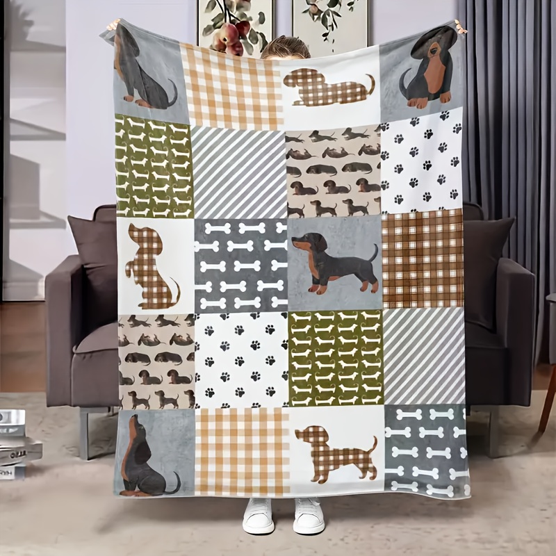 Uroczy świąteczny koc z jamnik – Christmas Throw Blanket recenzja i cena