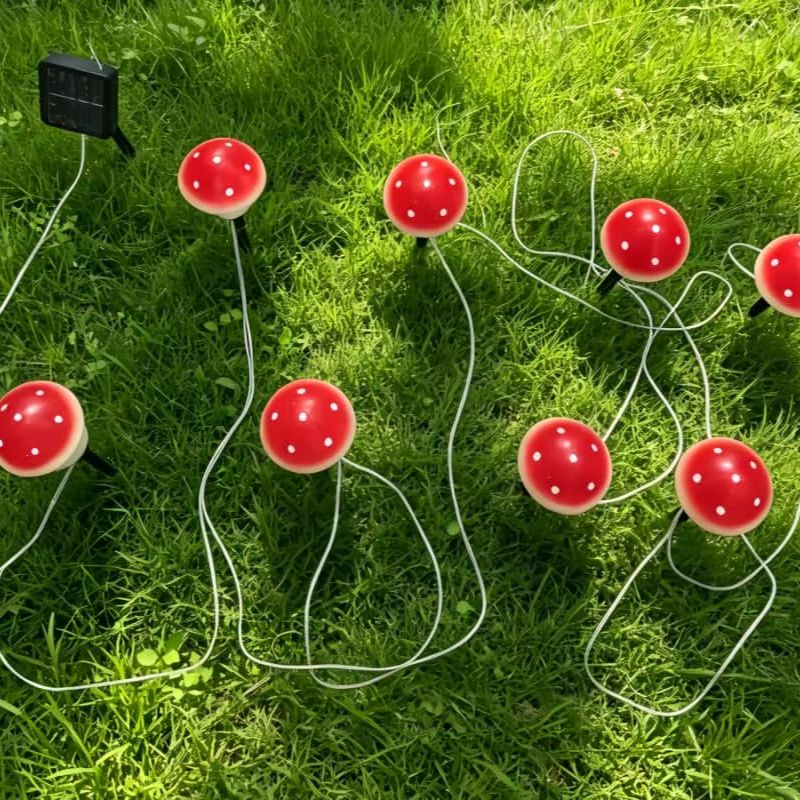 Solarne lampki grzybki, wodood – Christmas Lights Outdoor recenzja i cena