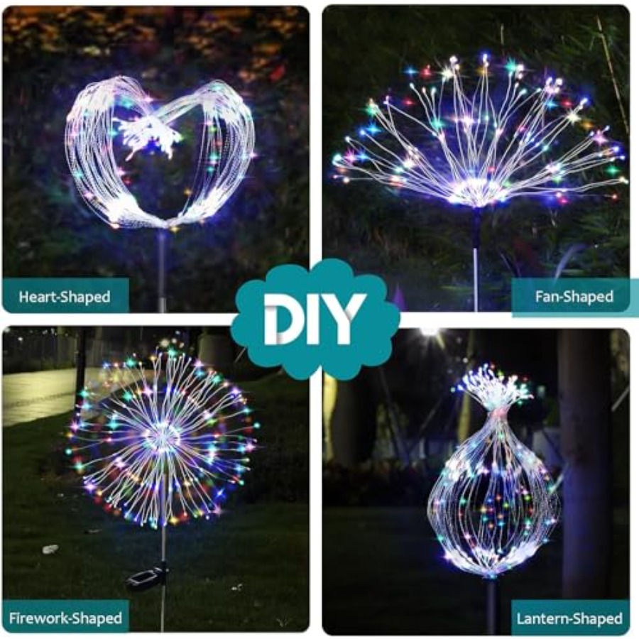 Solarne lampki fajerwerki, try – Christmas Lights Outdoor recenzja i cena