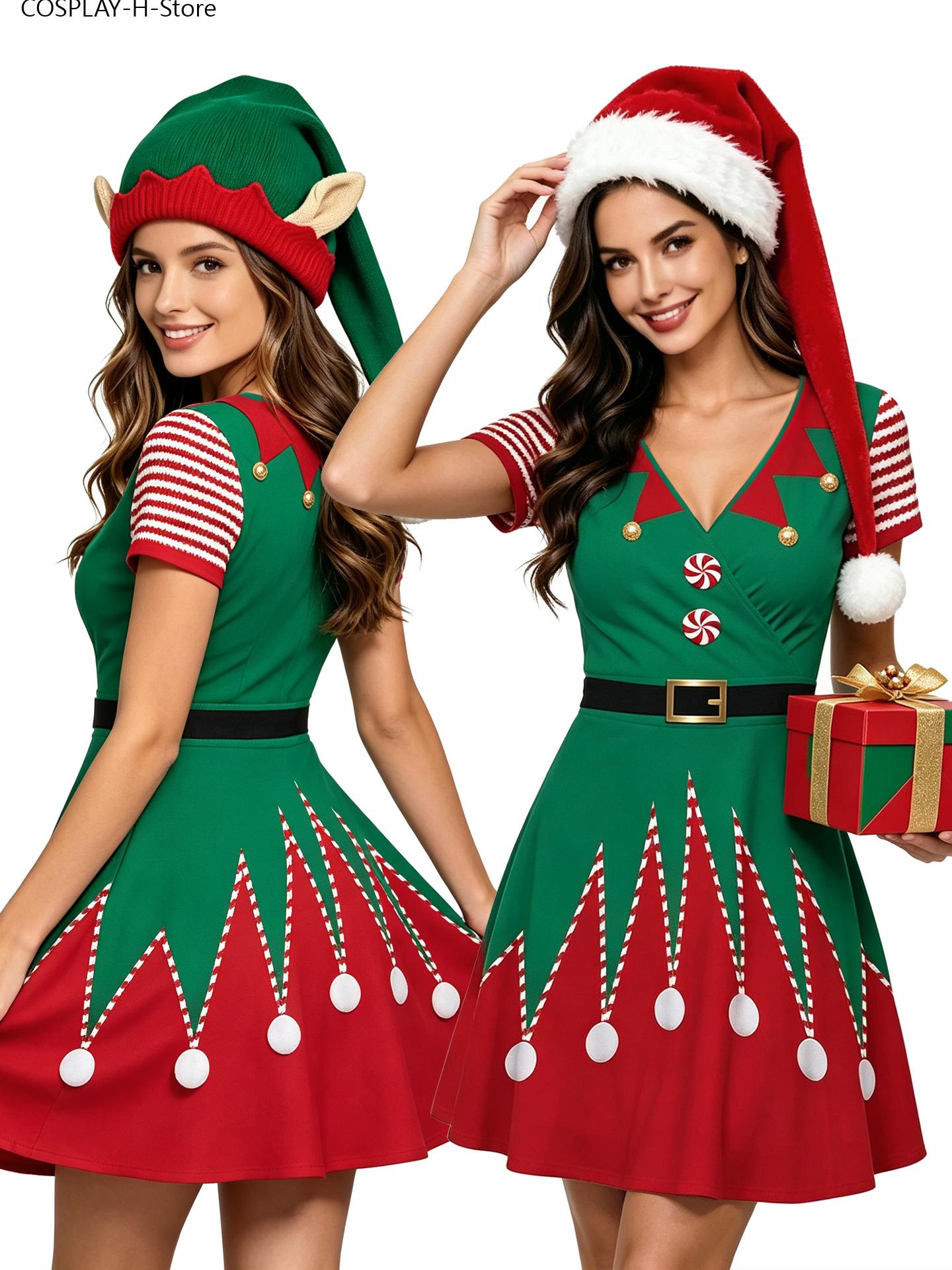 Damska świąteczna sukienka elf – Elf Costume Christmas recenzja i cena